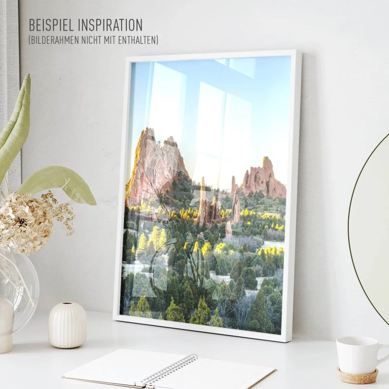 Poster 40x60cm im Hochformat, Garden of the Gods USA Berge & Gebirge