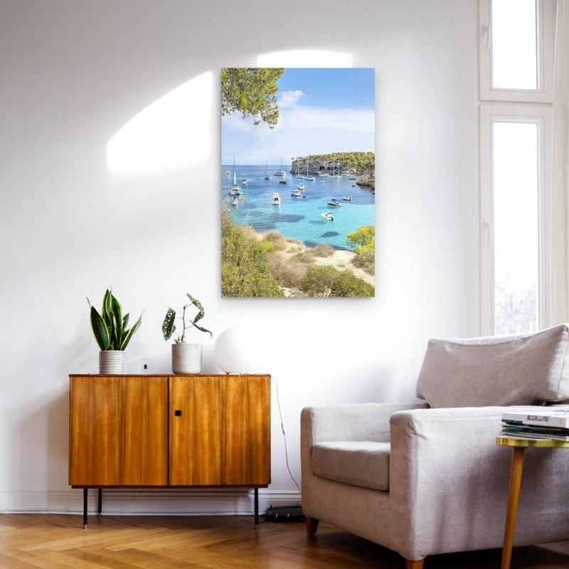 Poster 40x60cm im Hochformat, Die Bucht, Insel Mallorca Strand & Meer