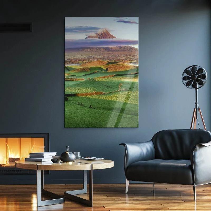Berge & Gebirge im Hochformat, Vulkan Taranaki Egmond Neuseeland als Acrylglas Bild 60x90cm