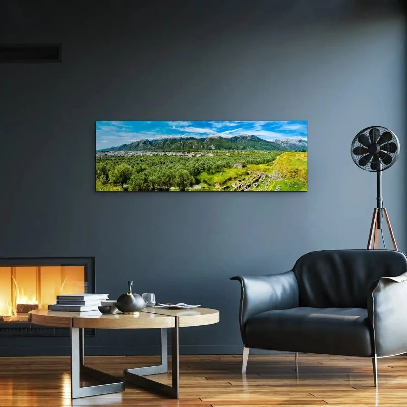 Alu-Dibond Bild 150x50cm groß Berge & Gebirge Griechenland Sparta