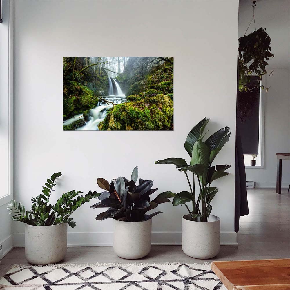 Poster Wasserfall im Schwarzwald Wald & Bäume, 100x75cm groß