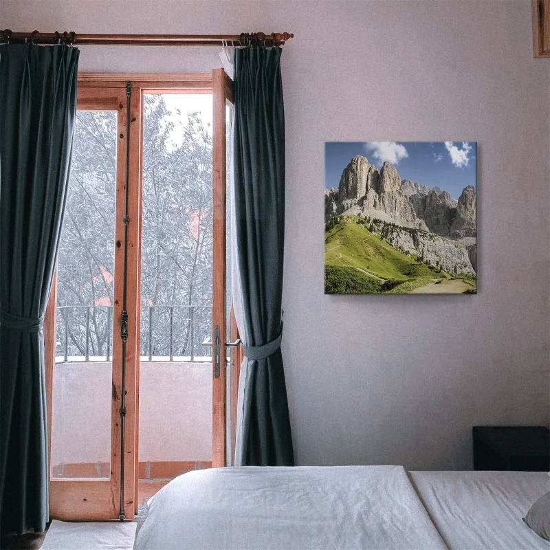 Berge & Gebirge Dolomiten Panorama als Leinwand Bild 30x30cm