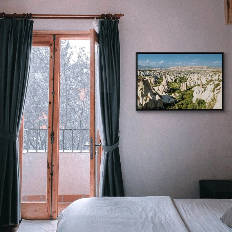 Berge & Gebirge Kappadokien Türkei im schwarzen Bilderrahmen, 60x40cm
