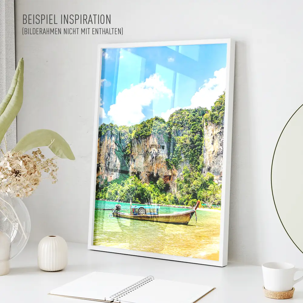 Poster 40x60cm im Hochformat, Thailand Traum Strand & Meer