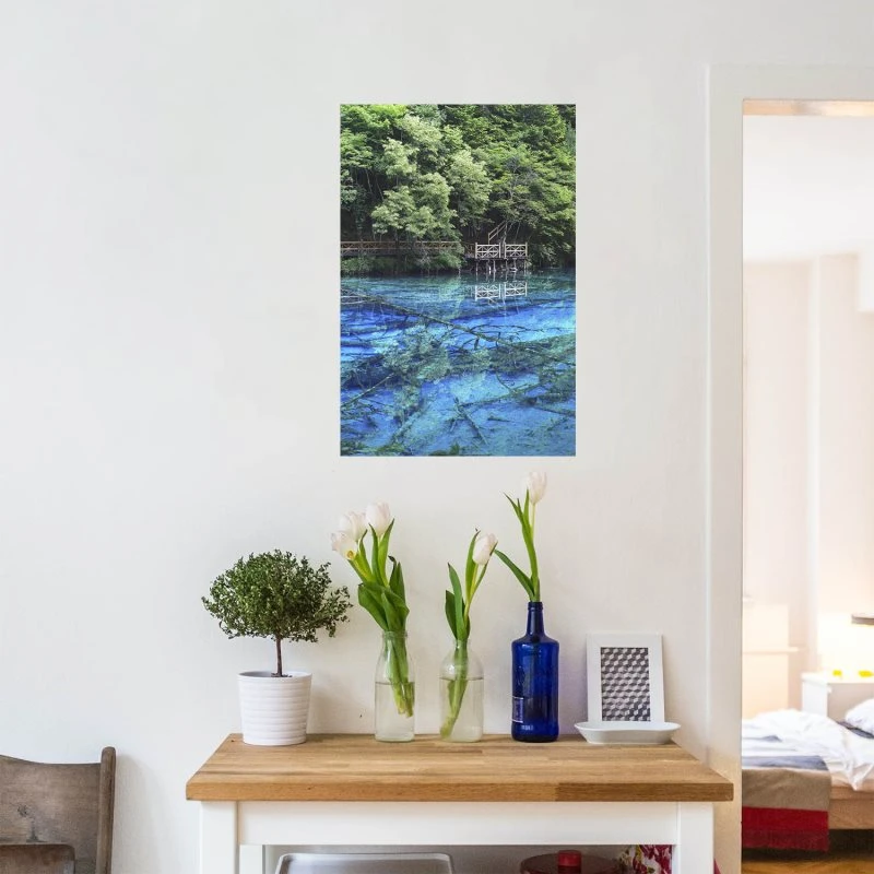 Poster China Jiuzhaigou  Flüsse & Seen, 70x100cm groß