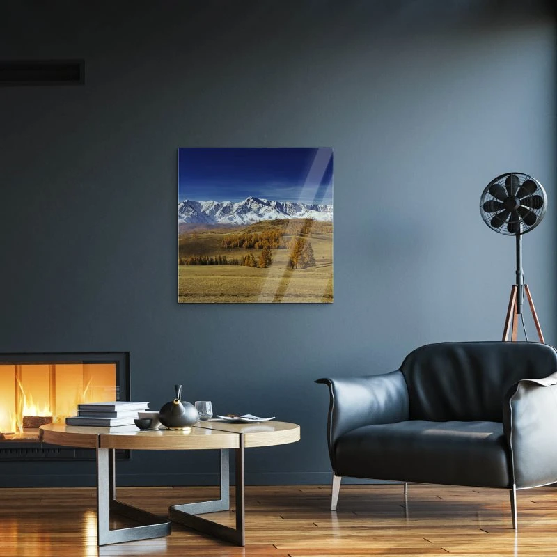 Berge & Gebirge irgendwo in Russland als Acrylglas Bild 50x50cm