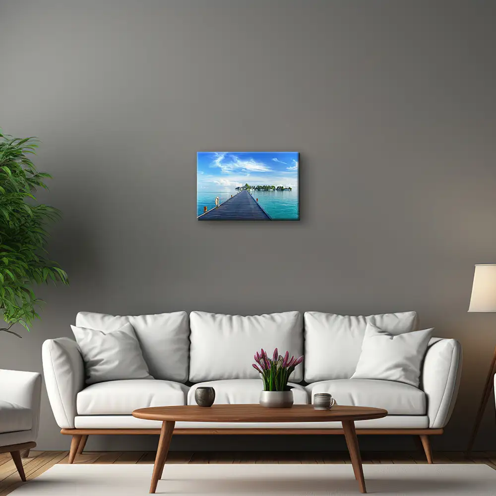 Leinwandbild Steg zur Insel, Strand & Meer 60x40cm