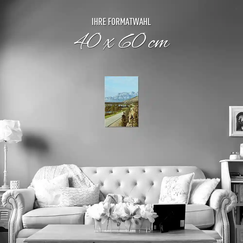 Poster 40x60cm im Hochformat, Trans Canada Highway Flüsse & Seen