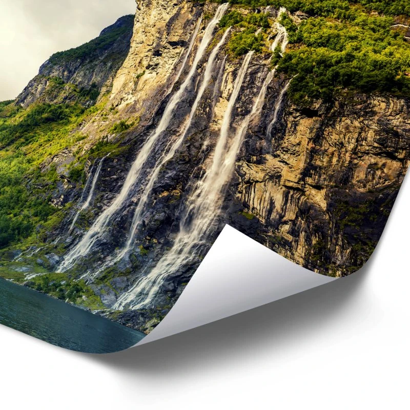 Poster 40x60cm im Hochformat, Seven Sisters Wasserfall