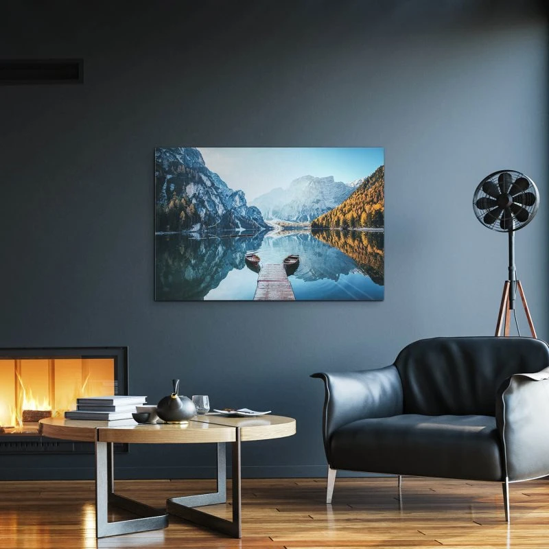 Berge & Gebirge Pragser Wildsee Dolomiten als Alu-Dibond Bild 120x60cm
