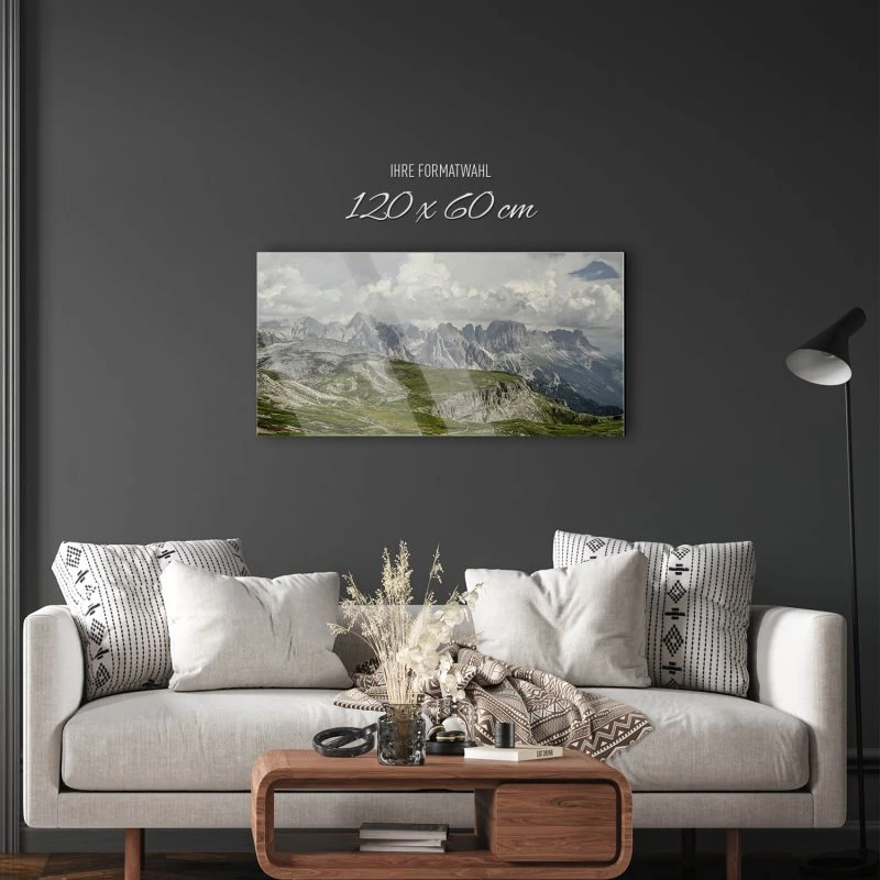 Berge & Gebirge Dolomiten Gewitter  als Acrylglas Bild 120x60cm