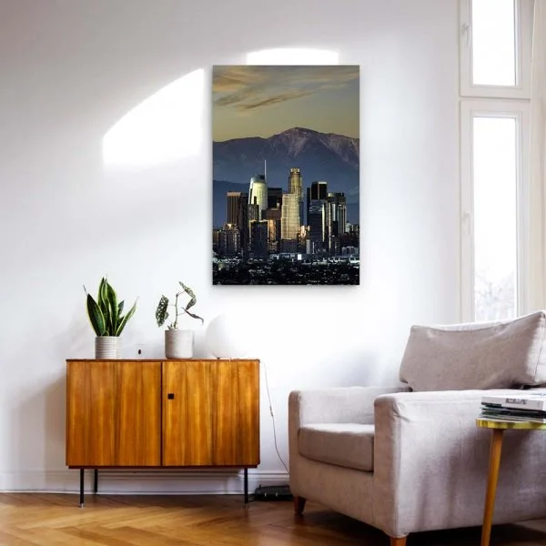 Poster 50x50cm Los Angeles by night Skyline