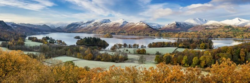 Berge & Gebirge Derwent Water England als Leinwand Bild 150x50cm