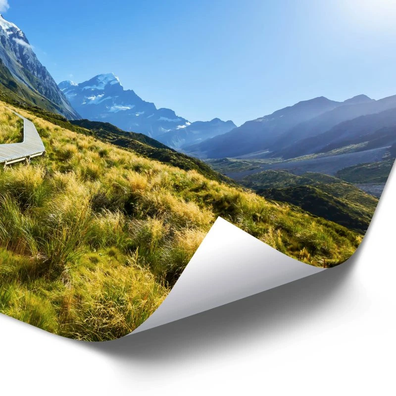 Poster 40x60cm im Hochformat, Mount Cook National Park Neuseeland Berge & Gebirge