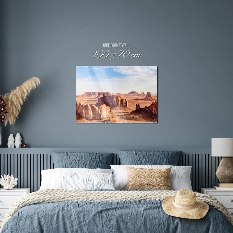 Berge & Gebirge Monument Valley USA als Acrylglasverbund Bild 100x70cm
