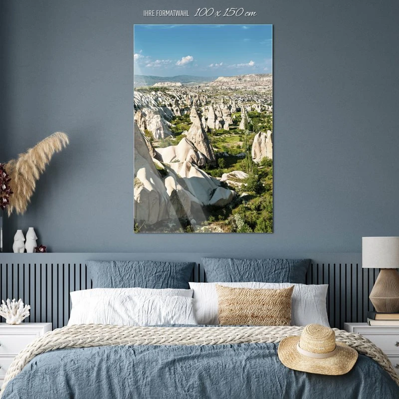 Berge & Gebirge im Hochformat, 100x150cm Kappadokien Türkei als XXL Acrylglasverbund Bild