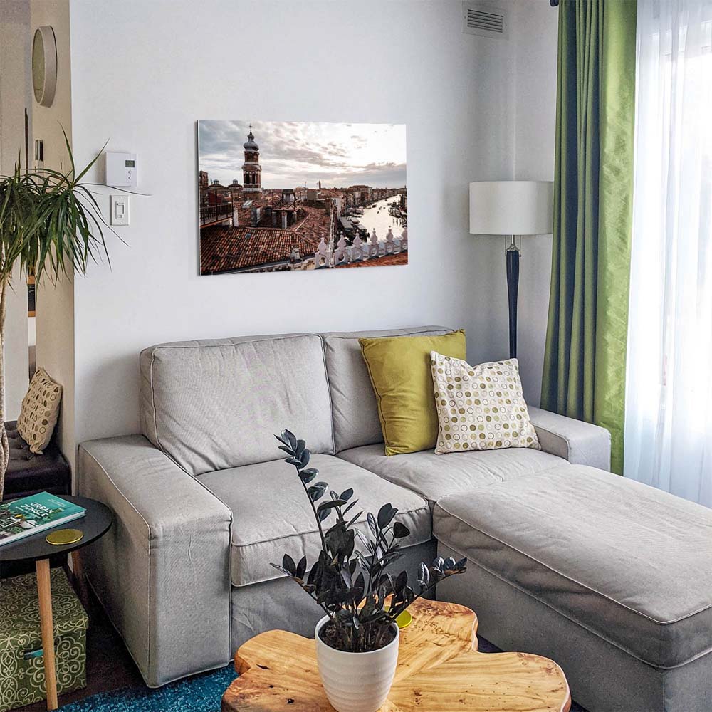 Skyline Über den Dächern von Venedig als Acrylglasverbund Bild 180x90cm