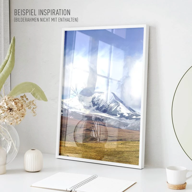Poster 40x60cm im Hochformat, Altai Ukok Russland Berge & Gebirge