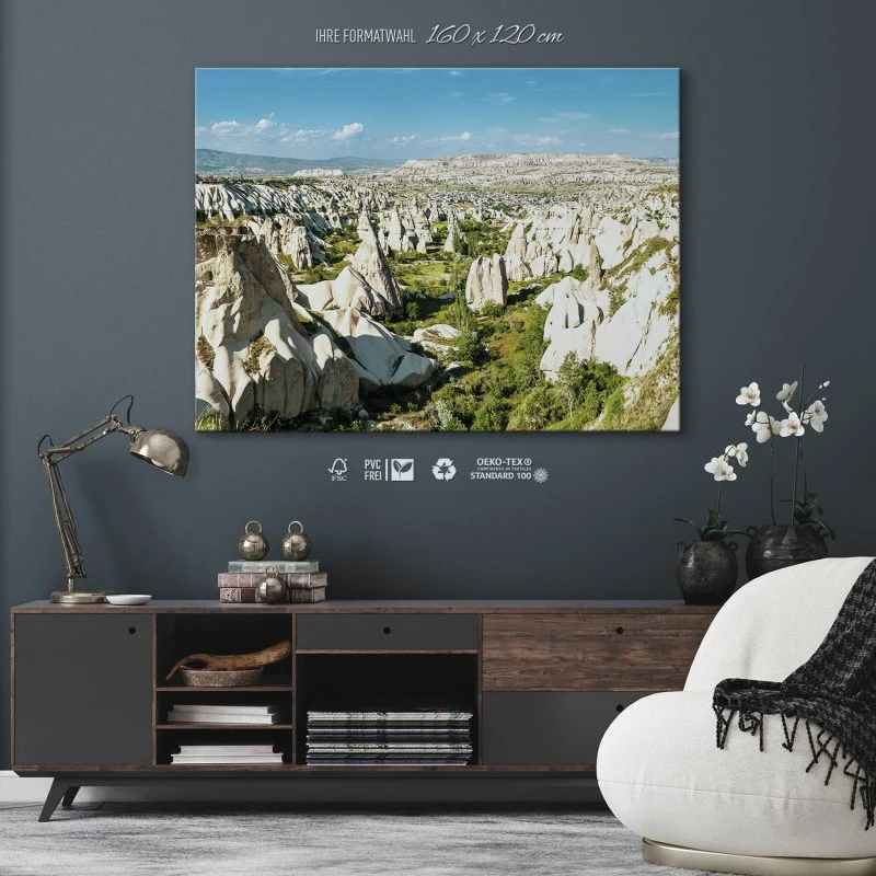 Keilrahmenbild groß, Berge & Gebirge Kappadokien Türkei 160x120cm 
