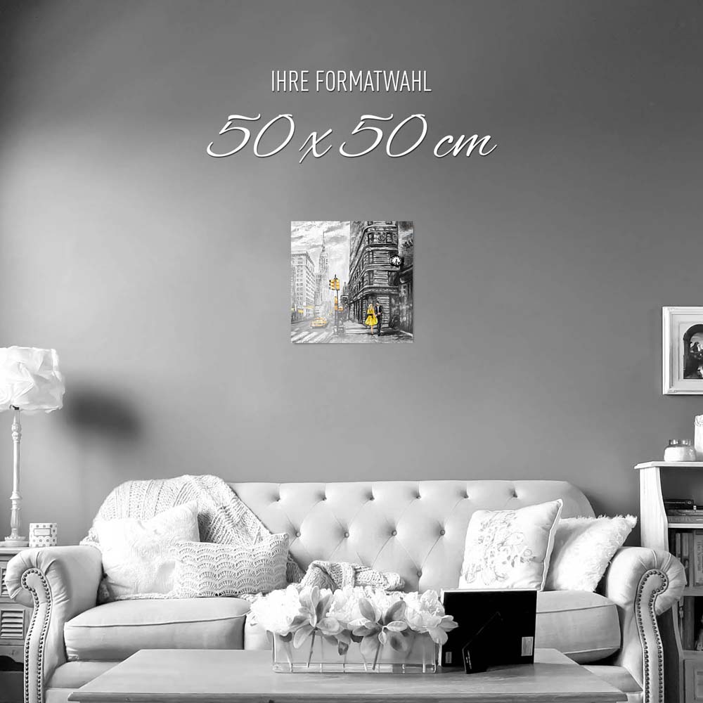 WandPoster Skyline New York wie gemalt, 50x50cm