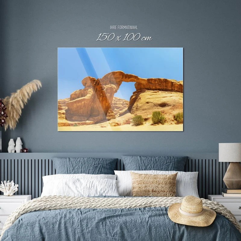 Berge & Gebirge Wadi Rum Wüste als Acrylglasverbund Bild 150x100cm