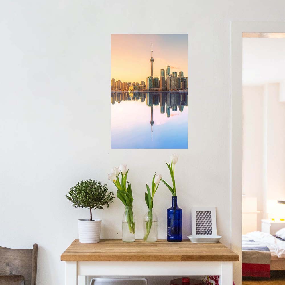 Poster 80x120cm Hochformat, Skyline Toronto, Kanada