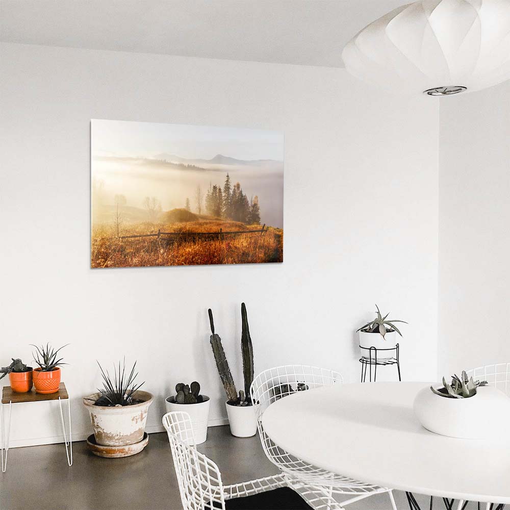 Panorama Acrylglasbild 180x90cm Wald & Bäume Herbst in den Karbaten