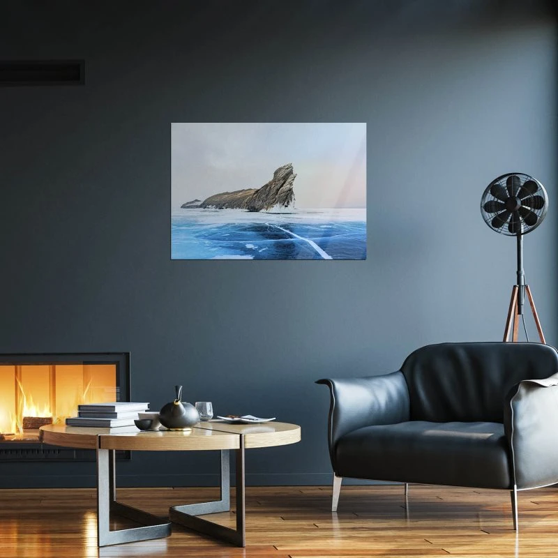 Poster 40x60cm im Hochformat, Baikalsee Flüsse & Seen