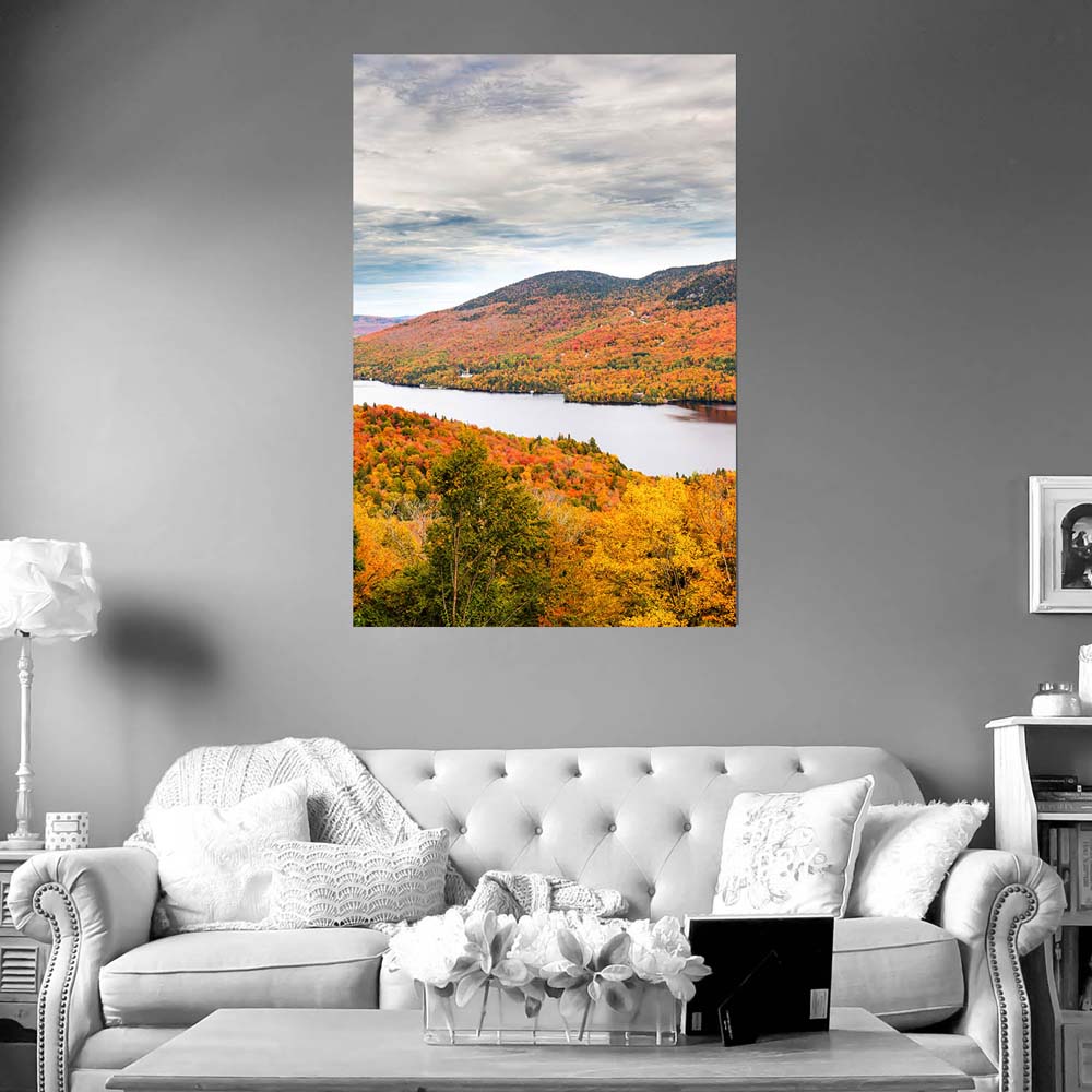 Wald & Bäume Indian Summer, Québec, Kanada Poster XXL 100x150cm im Hochformat