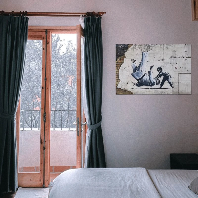 Poster 90x60cm groß, Banksy Ukraine Judo