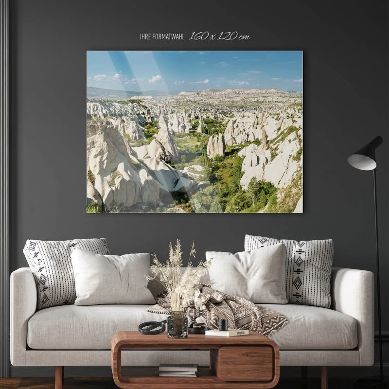 Acrylglasbild XXL, Berge & Gebirge Kappadokien Türkei 160x120cm groß