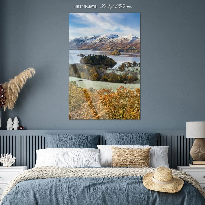 Berge & Gebirge im Hochformat, 100x150cm Derwent Water England als XXL Acrylglasverbund Bild