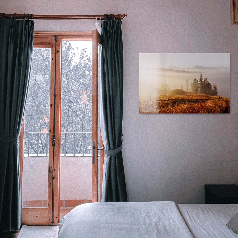 Panorama Acrylglasbild 180x90cm Wald & Bäume Herbst in den Karbaten