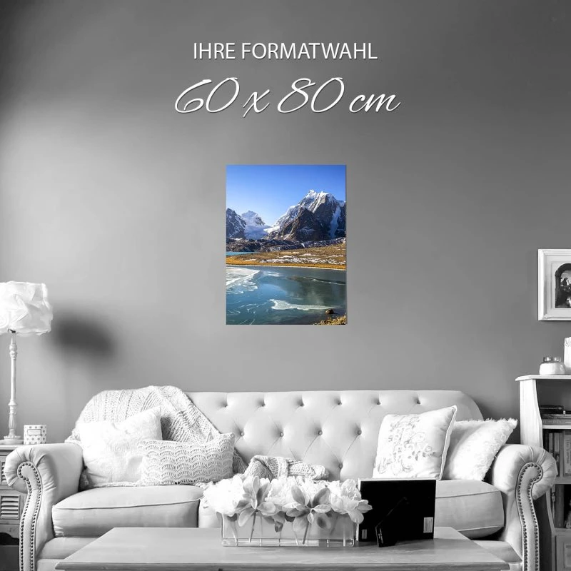 Poster 60x80cm groß, Berge & Gebirge Himalaya Gurudongmar See