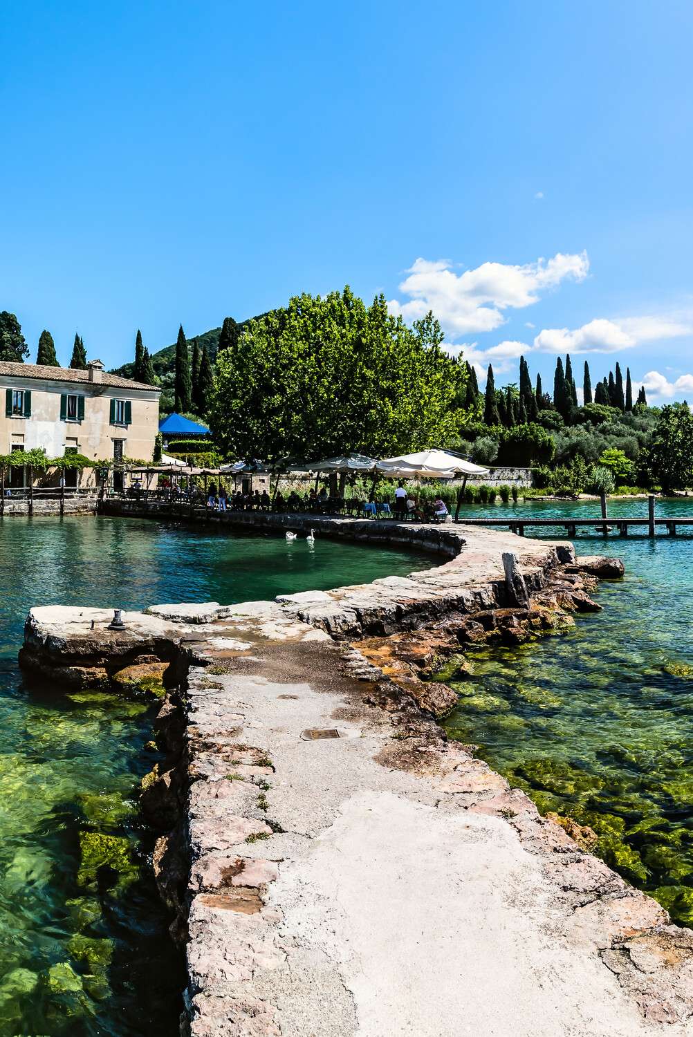 Poster 40x60cm im Hochformat, Punta San Vigilio, Gardasee Strand & Meer