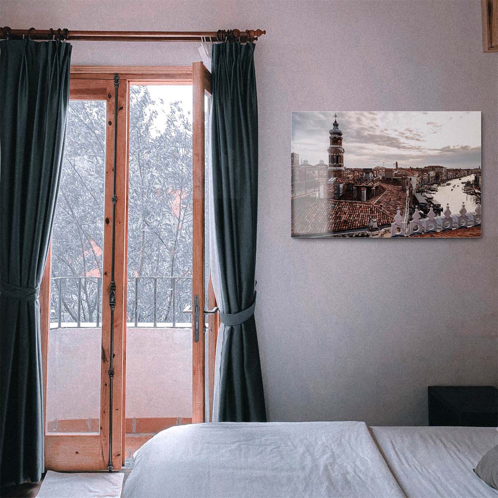 Skyline Über den Dächern von Venedig als Acrylglasverbund Bild 180x90cm