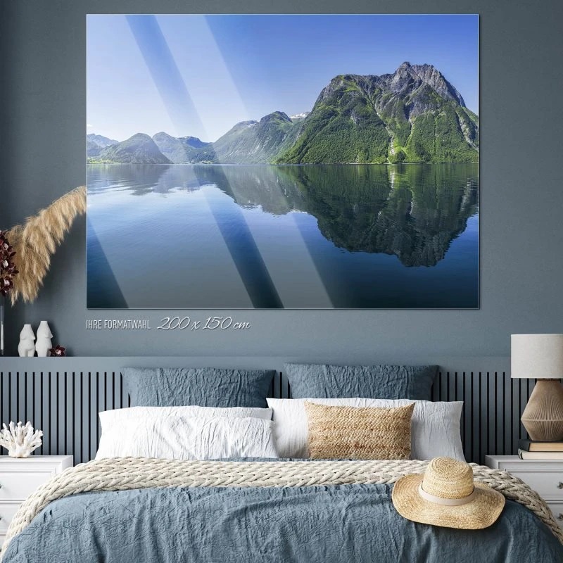 Berge & Gebirge Fjord Norwegen als Acrylglasverbund Bild 200x150cm