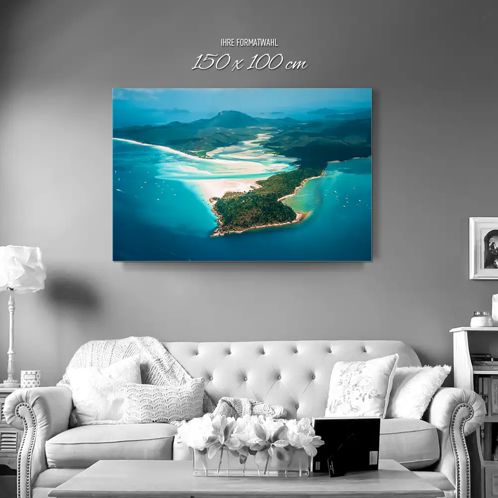 Strand & Meer Panorama Australien als XXL Alu-Dibond Bild 150x100cm