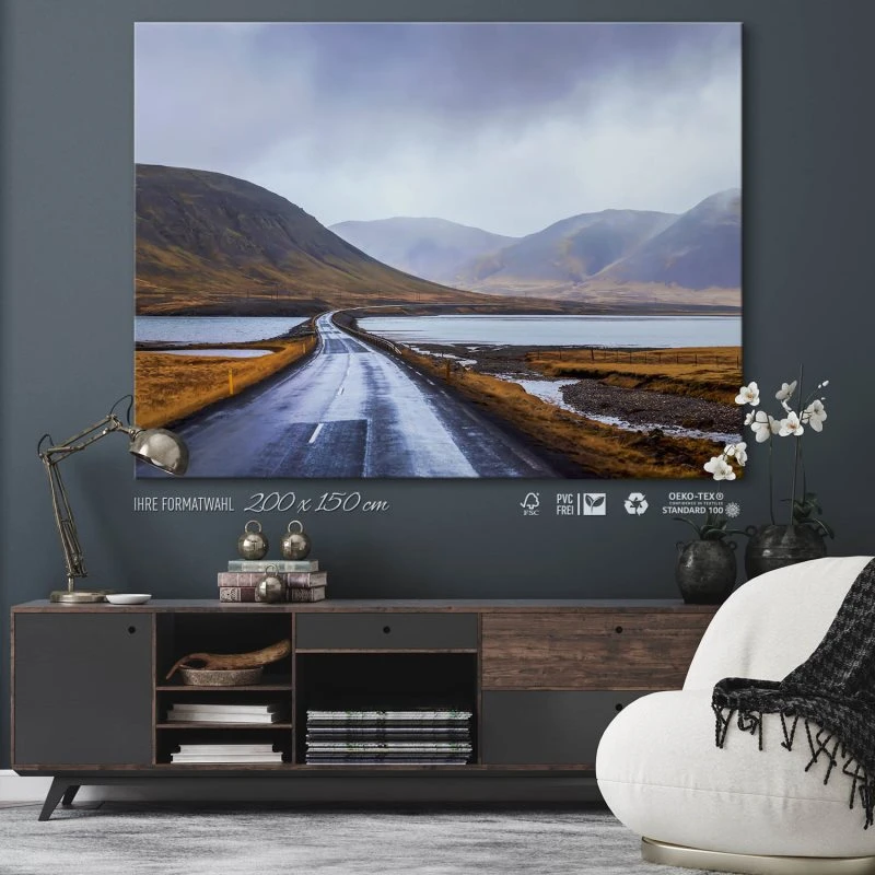 Berge & Gebirge Halbinsel Snæfellsnes Island als Keilrahmenbild 200x150cm
