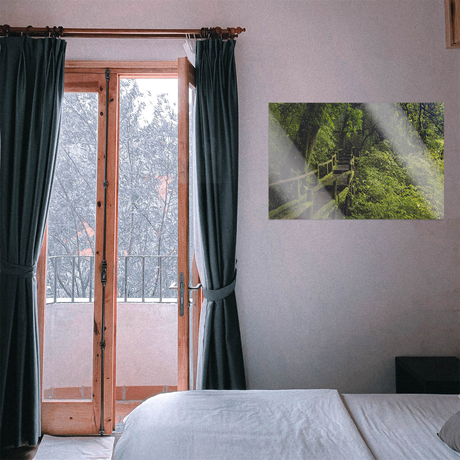 WandPoster Wald & Bäume Wanderung, 50x50cm
