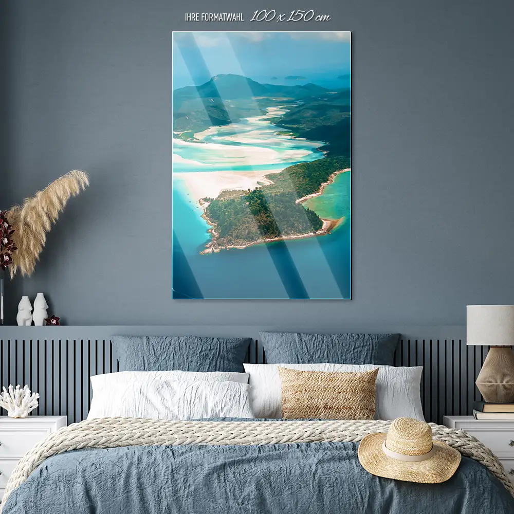 Strand & Meer im Hochformat, 100x150cm Panorama Australien als XXL Acrylglasverbund Bild