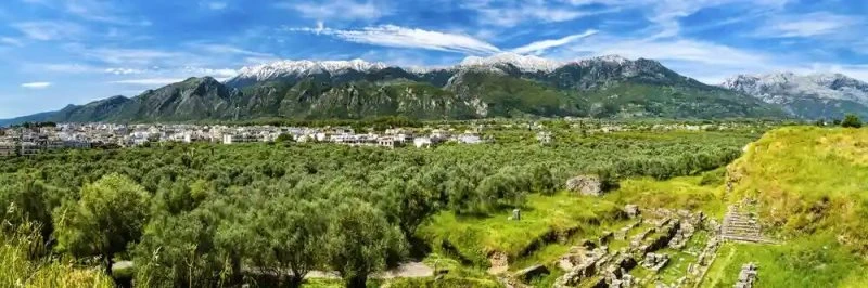 Alu-Dibond Bild 150x50cm groß Berge & Gebirge Griechenland Sparta