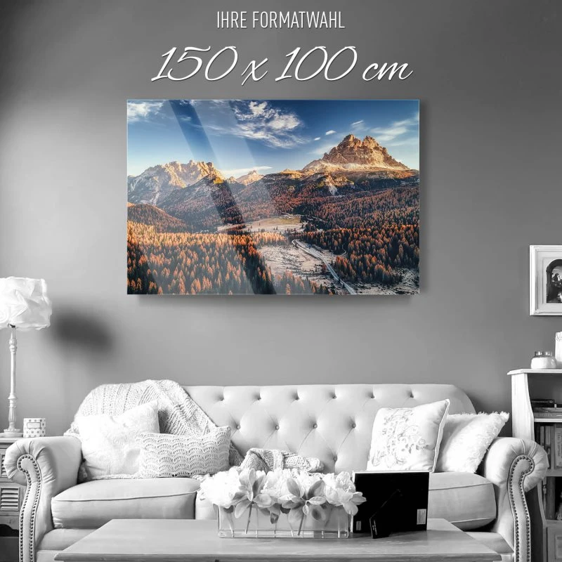 Berge & Gebirge Nationalpark Drei Zinnen Italien als XXL Acrylglasbild 150x100cm