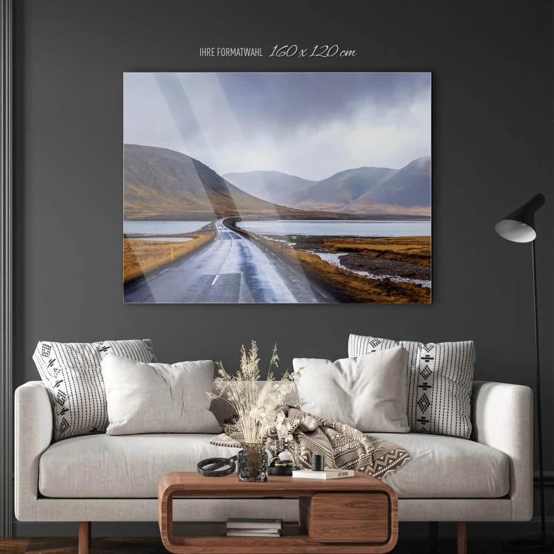 Acrylglasbild XXL, Berge & Gebirge Halbinsel Snæfellsnes Island 160x120cm groß