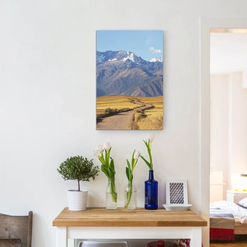 XXL Berge & Gebirge Alu-Dibond Bild im Hochformat 100x150cm, Motiv Peruvian pampa, Peru