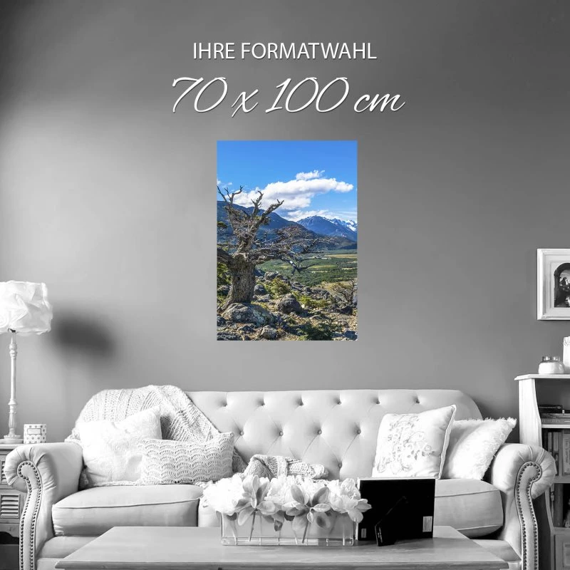 Poster Patagonien Flüsse Berge & Gebirge, 70x100cm groß