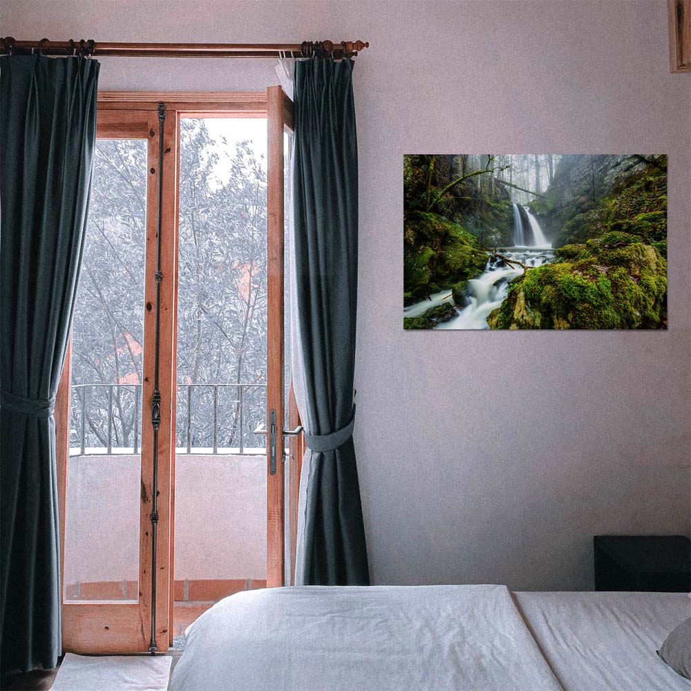 Poster Wasserfall im Schwarzwald Wald & Bäume, 100x75cm groß