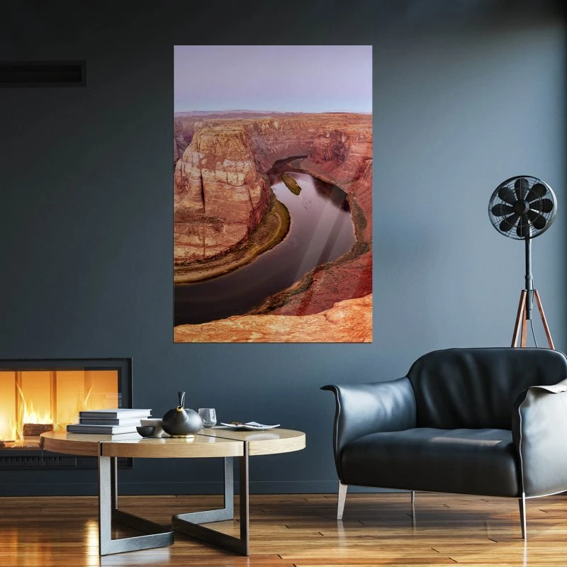 Poster 40x60cm im Hochformat, Horseshoe Bend Arizona USA Flüsse & Seen