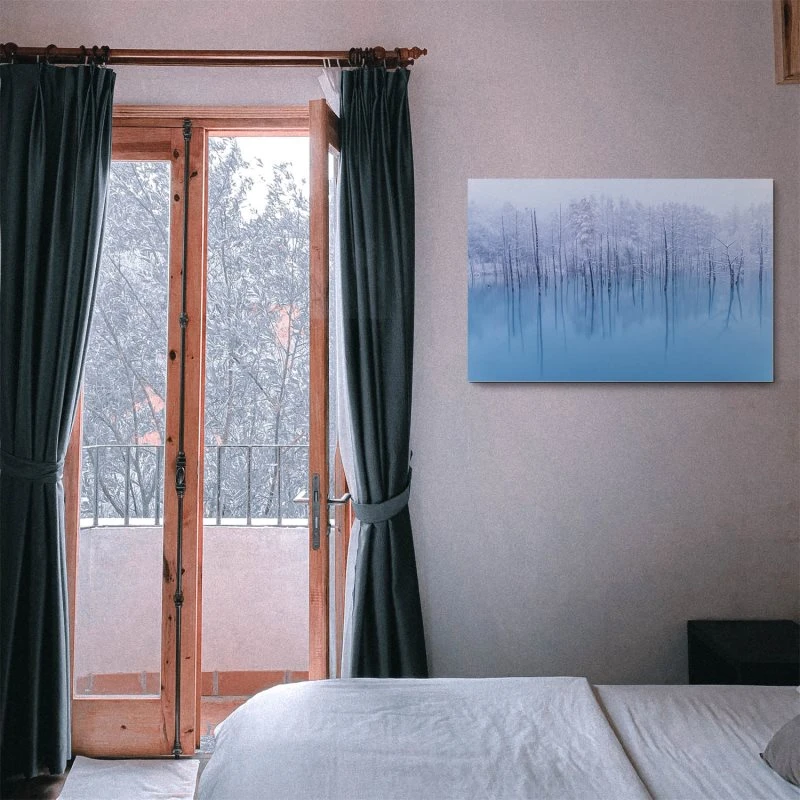 Flüsse & Seen Vereist als Alu-Dibond Bild 120x60cm