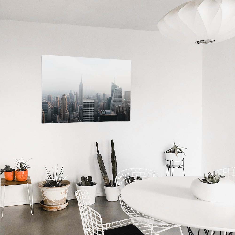 Poster 90x60cm groß, Skyline New York im Smog